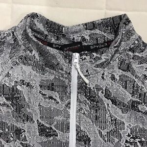 Spyder Monochrome Patterned Half Zip base wear Pullover